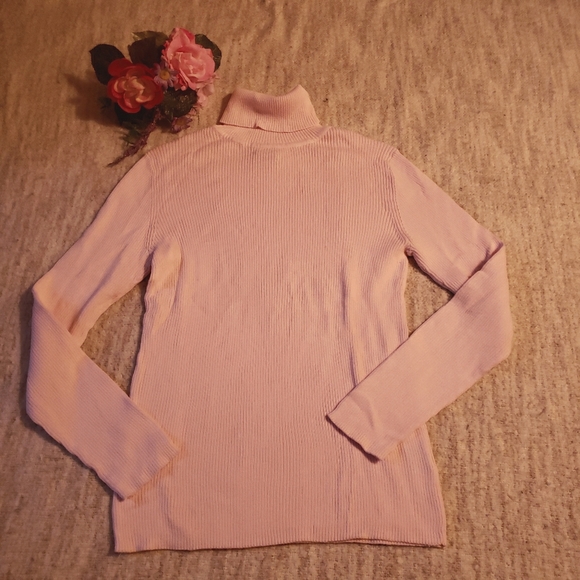 Faded Glory Sweaters - Pink ribbed turtleneck sweater